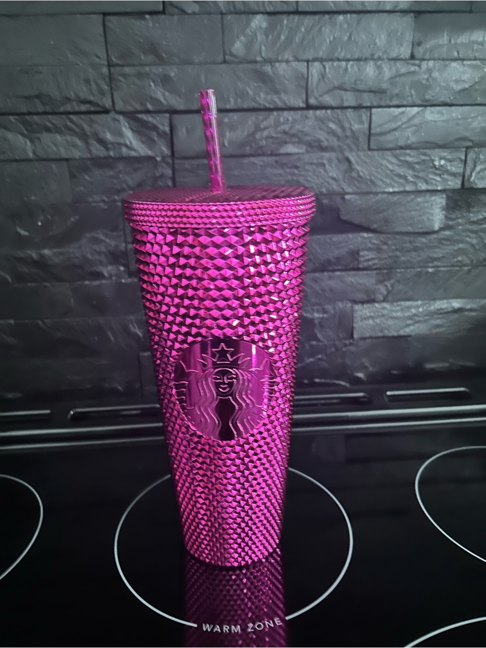 Starbucks Hot Pink Studded Reusable Tumbler with Straw
